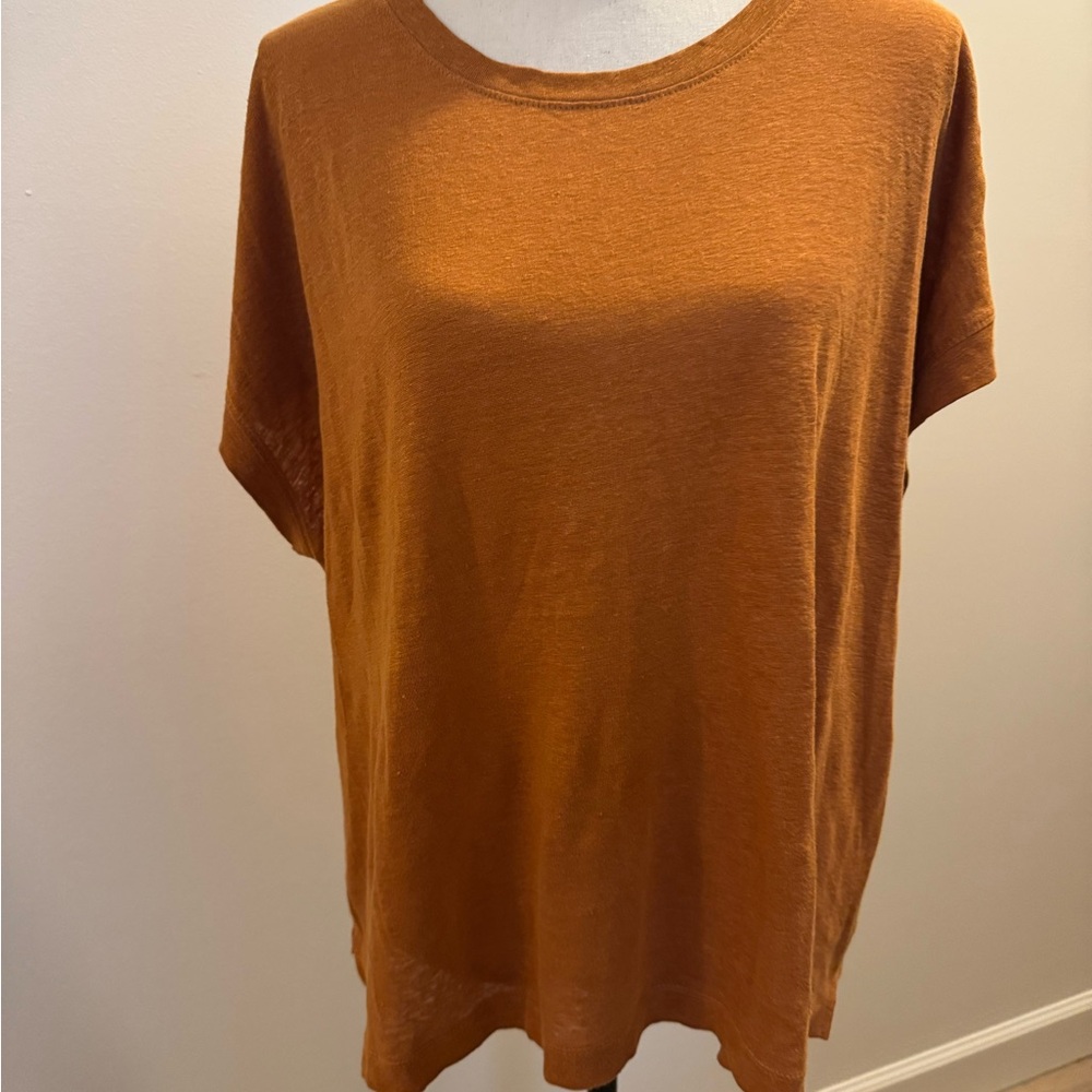 Lou & Grey Brown Boxy Short Sleeve Tee